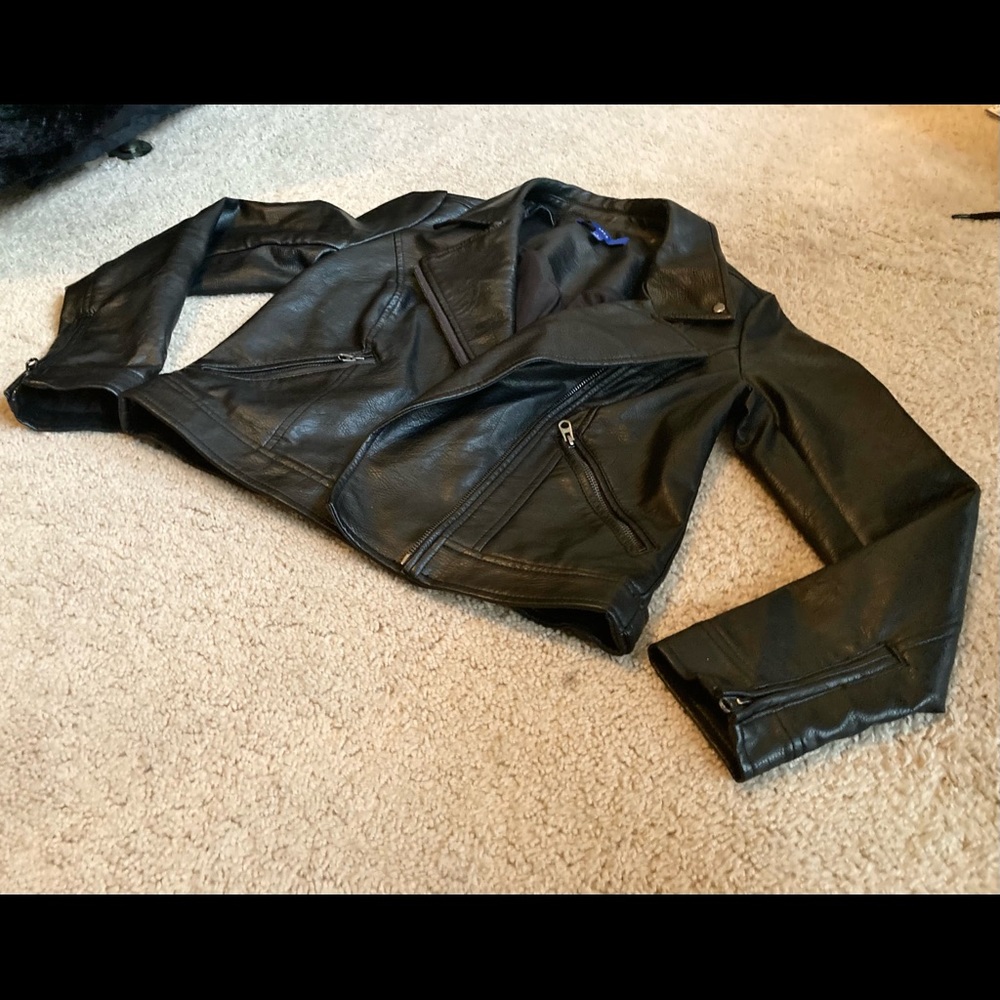 Black Apt 9 Pleather Jacket